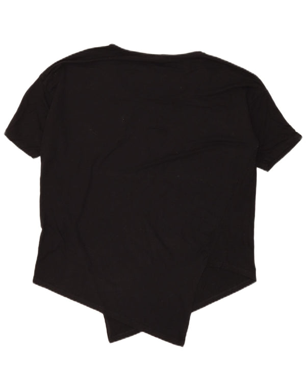 Damska asymetryczna koszulka z grafiką Desigual Top UK 18 XL czarna