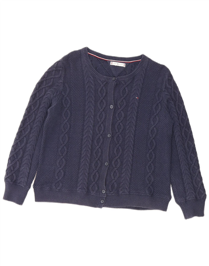 Damski sweter rozpinany TOMMY HILFIGER UK 14, średni granat