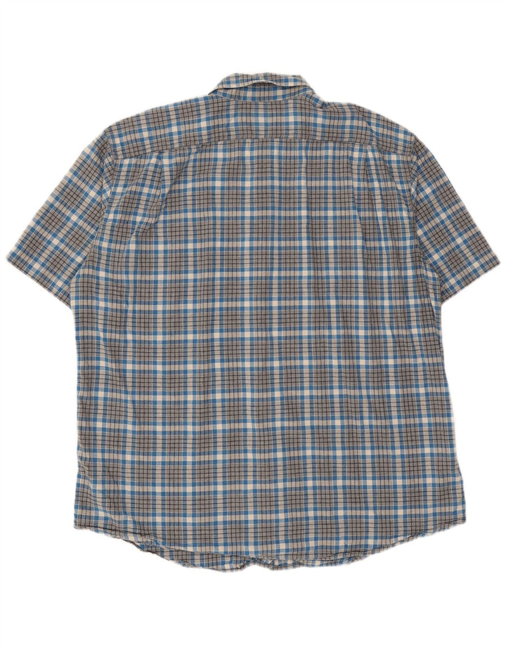Męska koszula o klasycznym kroju Eddie Bauer XL w niebieską kratkę, bawełniana