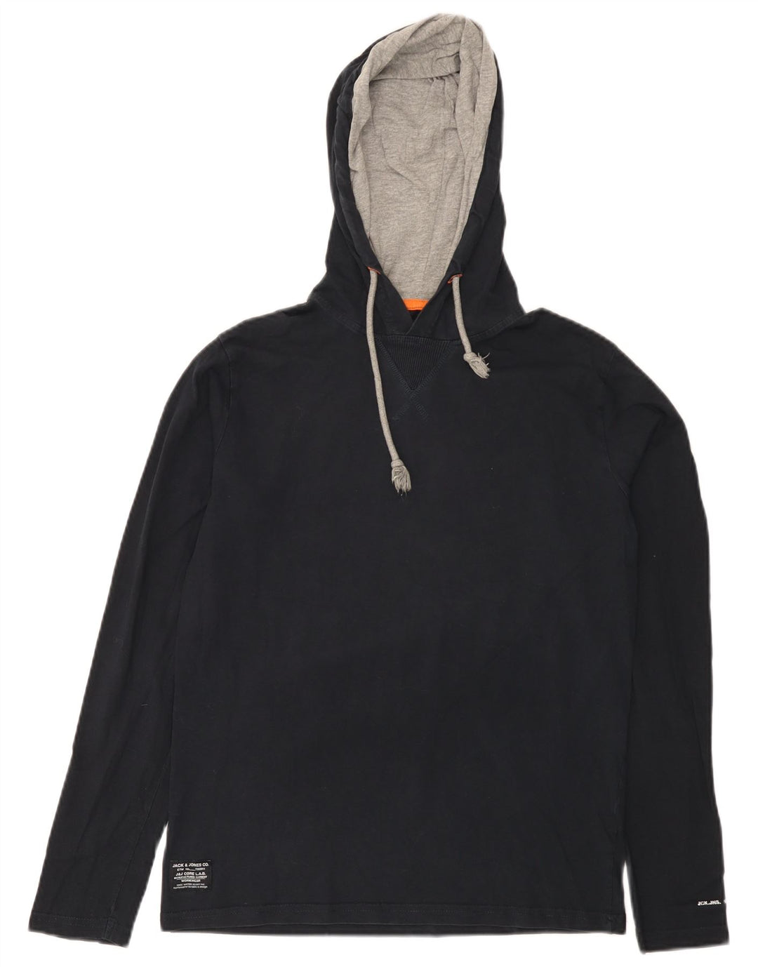 Męski top z kapturem i długim rękawem Jack & Jones, średni granatowy