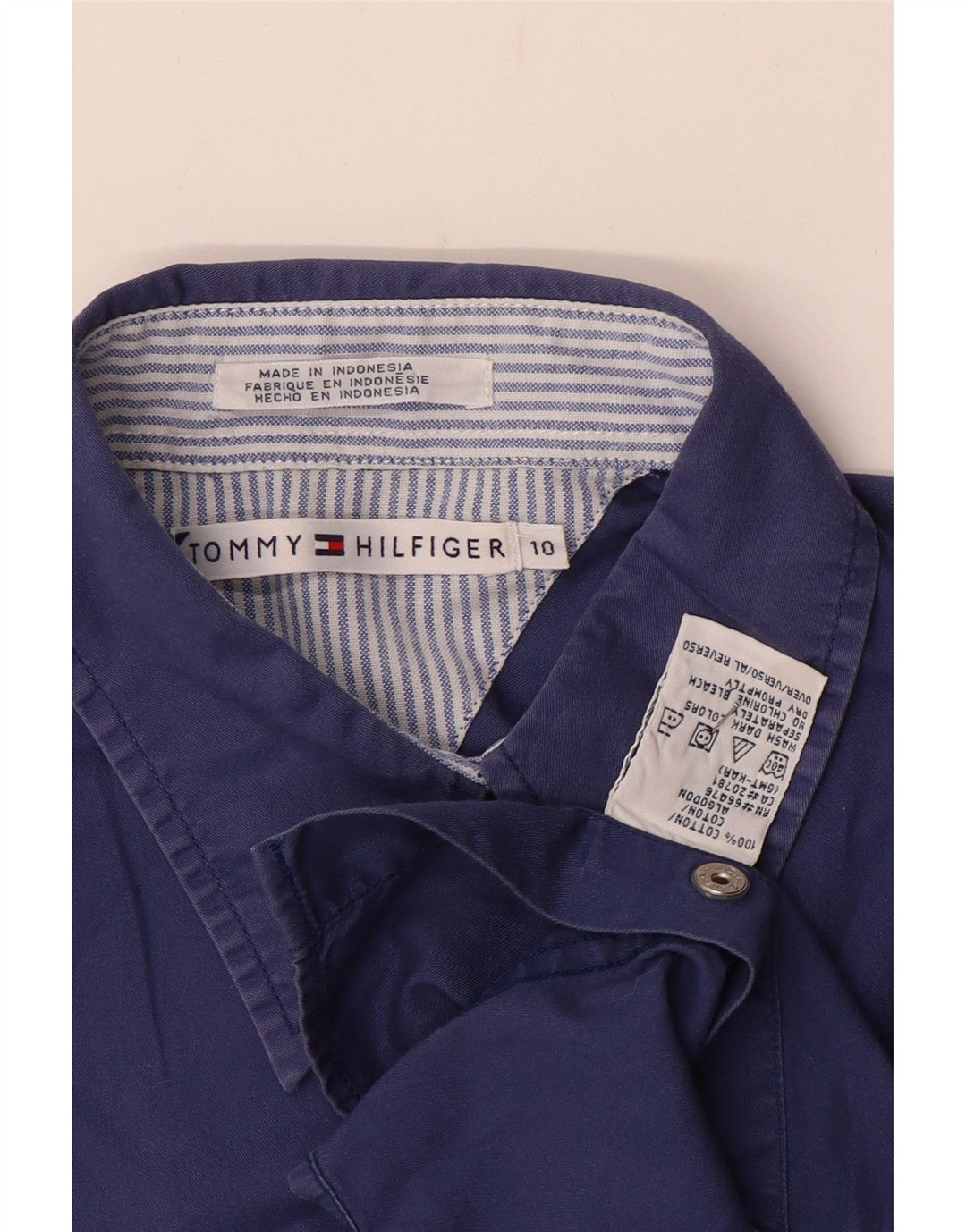 Damska bluzka bez rękawów Tommy Hilfiger US 10, duża, granatowa, bawełniana