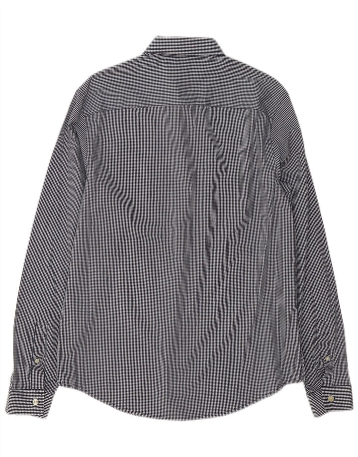 Koszula męska Penguin Heritage Slim Fit, średnia, granatowa bawełna w kratkę
