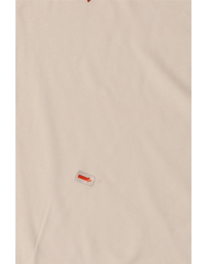 LEVI'S Womens Graphic T-Shirt Top UK 12 Medium White Cotton