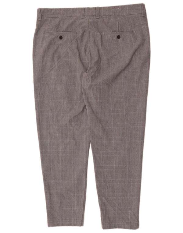 Męskie spodnie chino Zara EU 48 XL W38 L28 Szara kratka