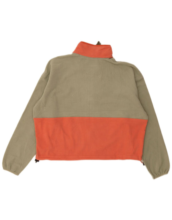 Damska kurtka polarowa Columbia Crop Oversize UK 18 XL Khaki z blokami kolorów