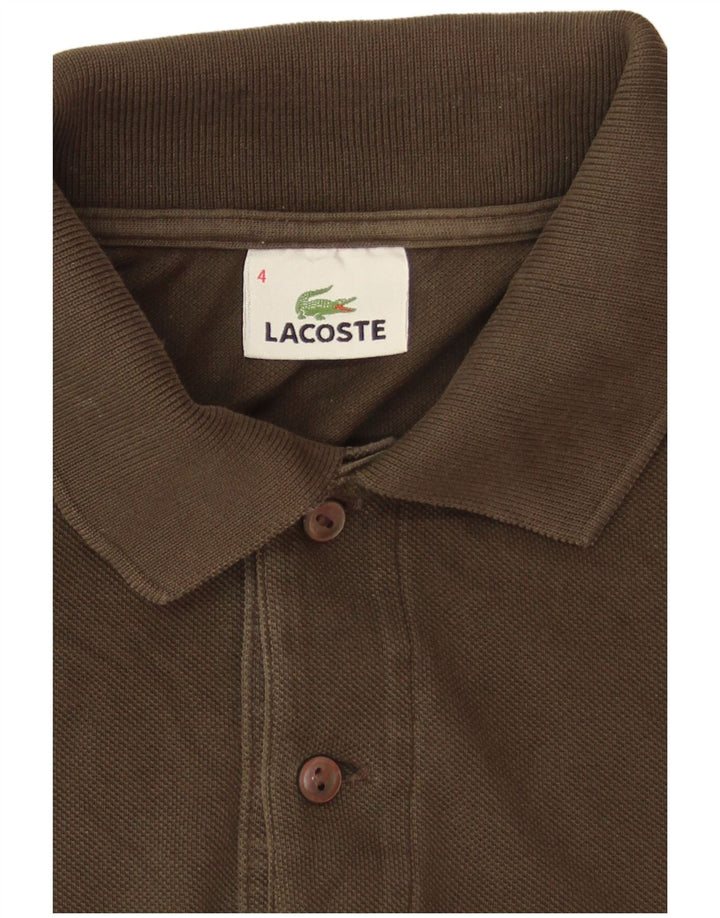 Męska koszulka polo Lacoste, rozmiar 4, średnia, bawełniana khaki