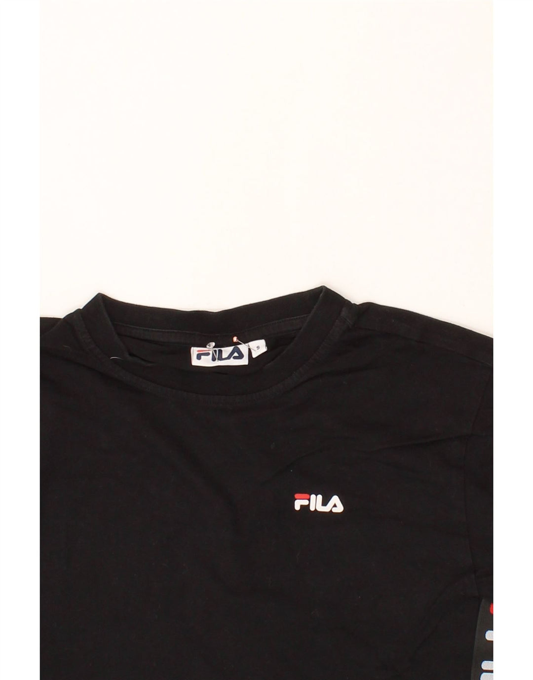 FILA Mens Graphic T-Shirt Top Small Black Cotton Vintage Fila and Second-Hand Fila from Messina Hembry 