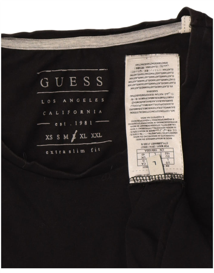 Guess T-shirt męski, duży, czarny, bawełniany