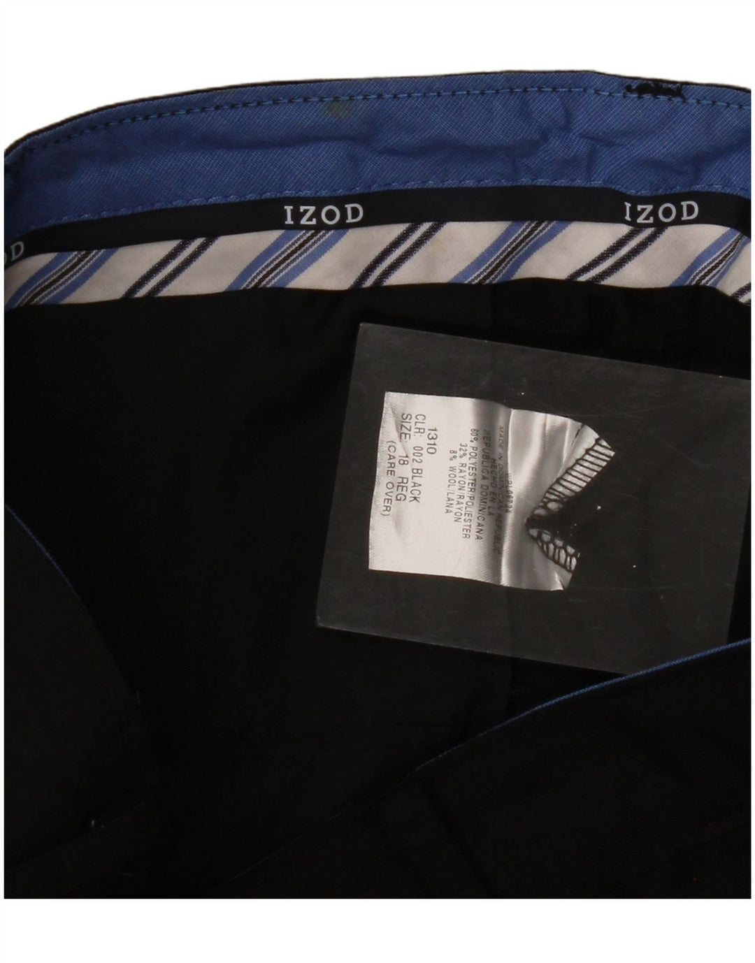 IZOD Boys Straight Suit Trousers 15-16 Years W28 L29 Black Polyester