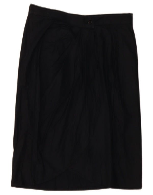 VINTAGE Womens Wrap Skirt W26 Small Black