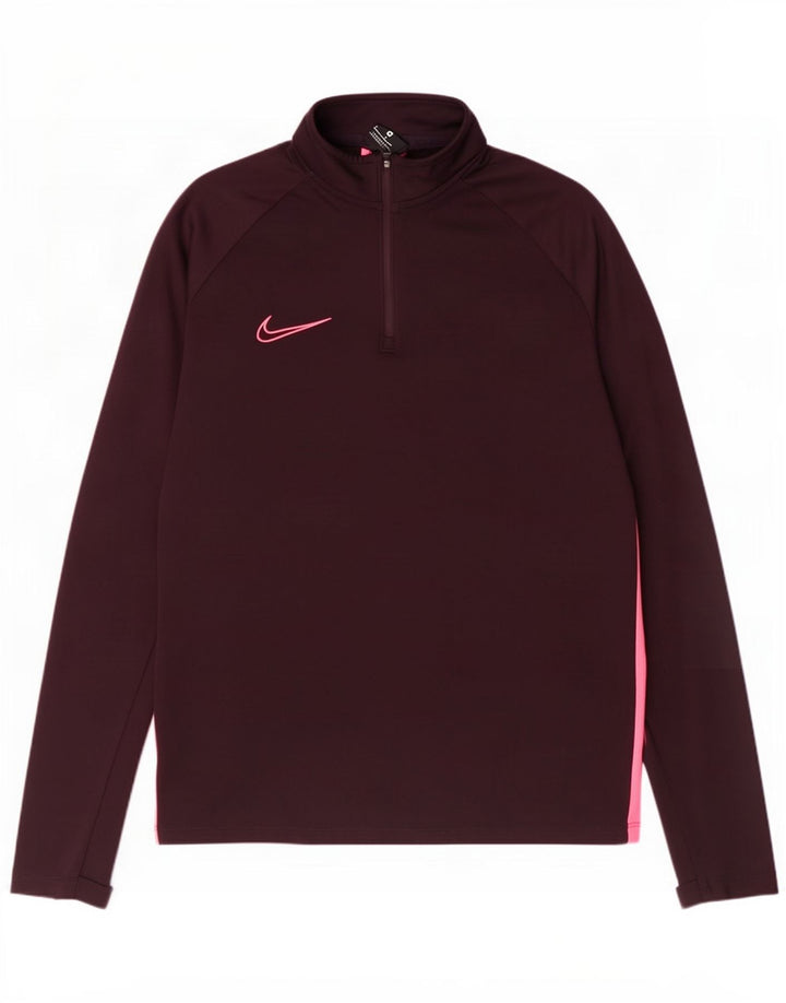 Męski dres Nike z zamkiem błyskawicznym, UK 14, średni bordowy poliester