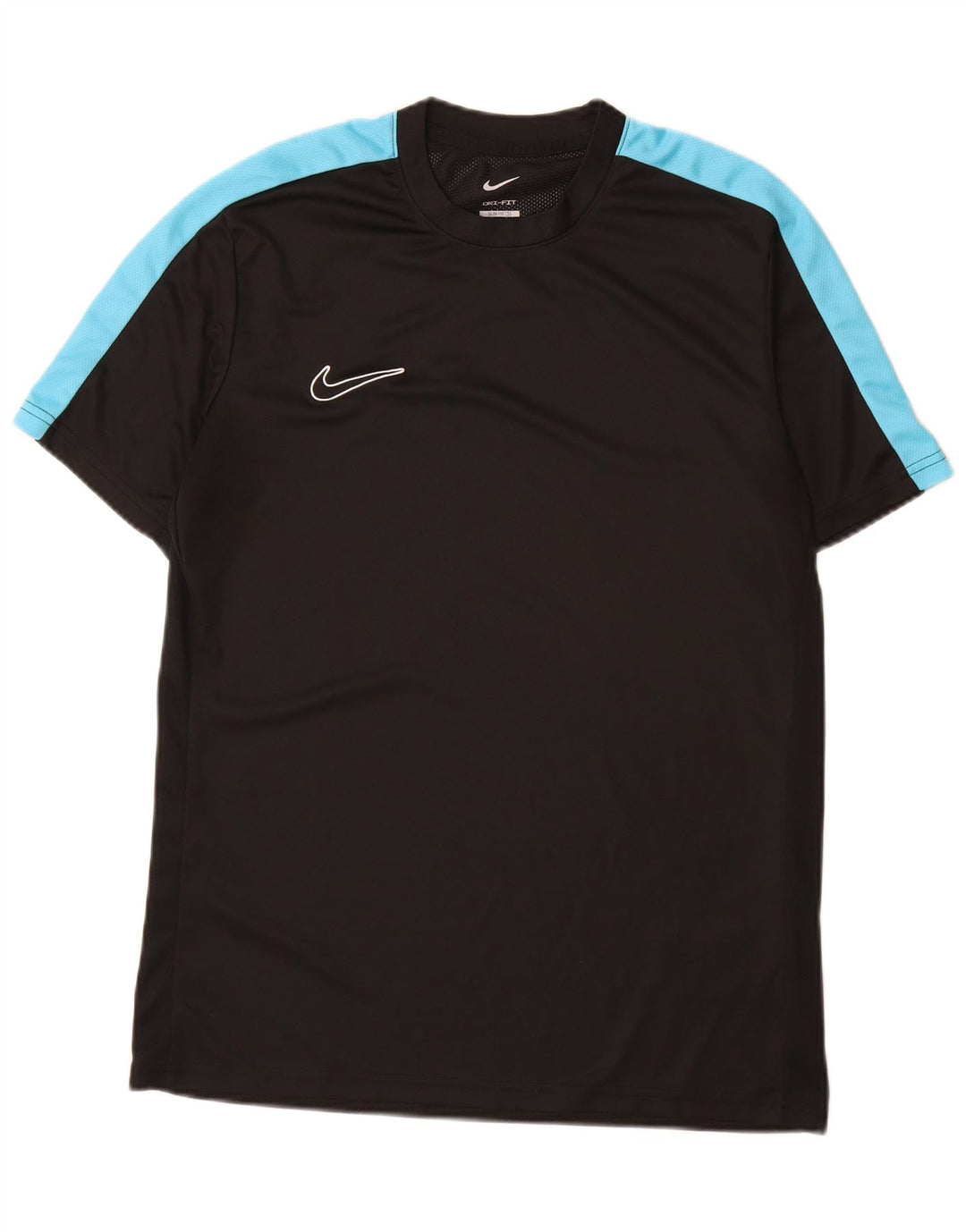 Męski T-shirt Nike Dri Fit Slim Fit, duży, czarny poliester z blokami kolorów