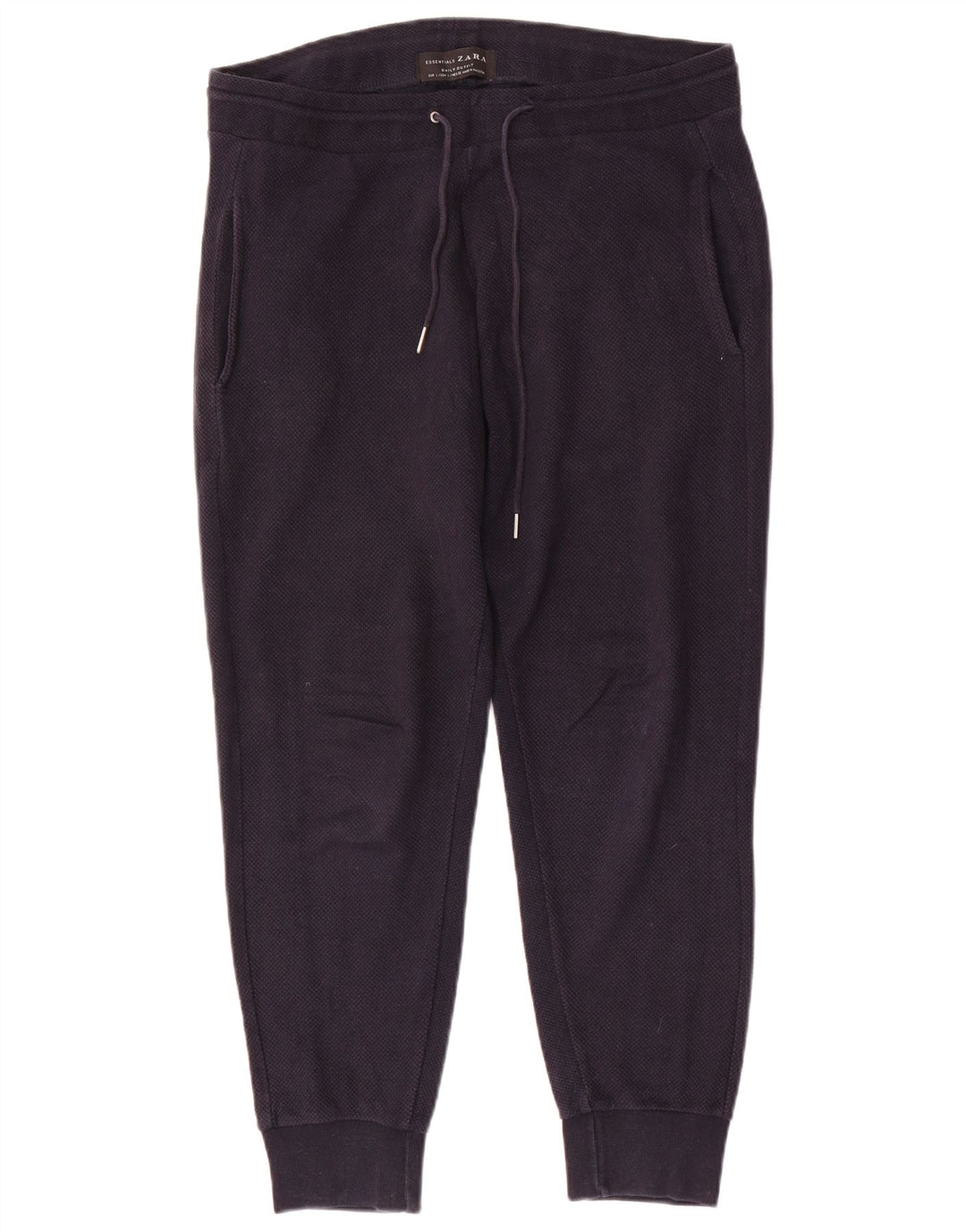 Męskie spodnie dresowe Zara Joggers, duże, granatowe, bawełniane