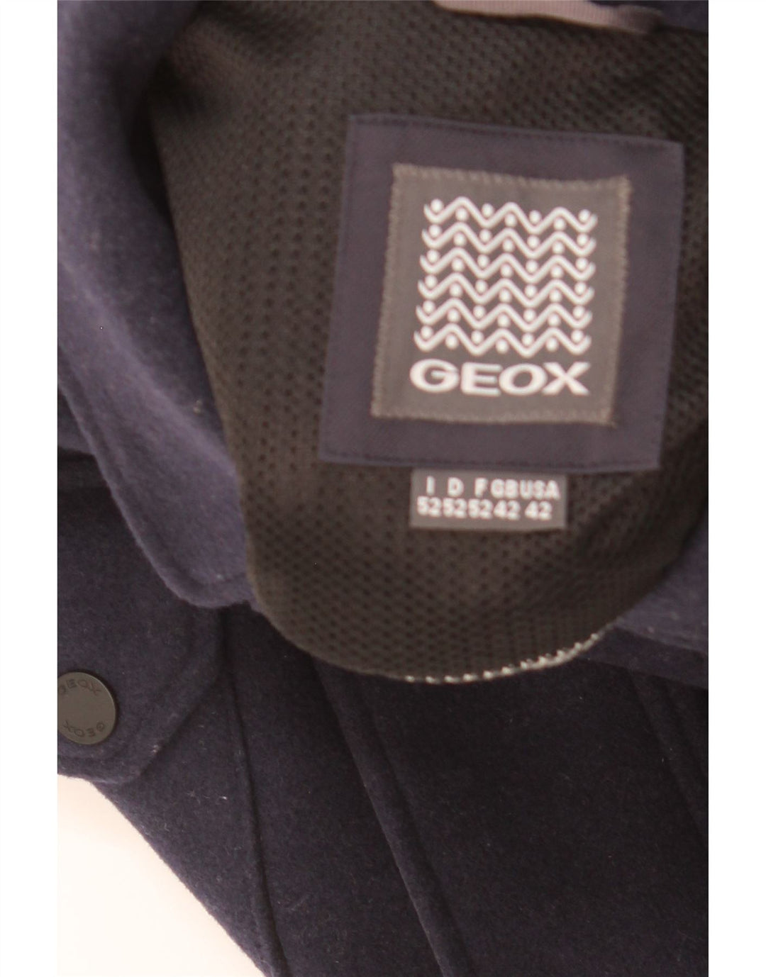 Kurtka męska GEOX Respira Utility UK 42 XL, granatowa, wełniana