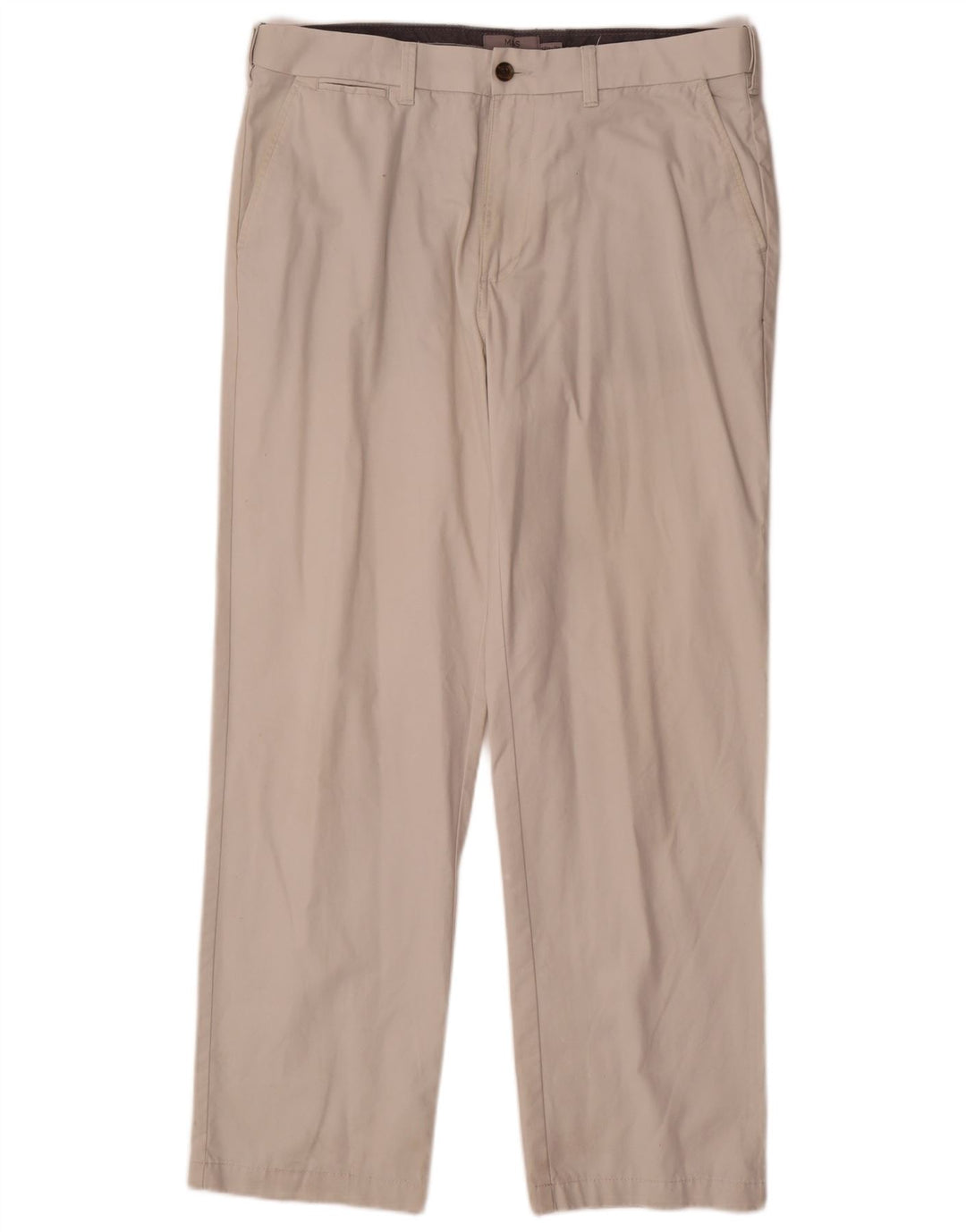 Marks & Spencer Męskie proste spodnie chino W36 L31 Off White
