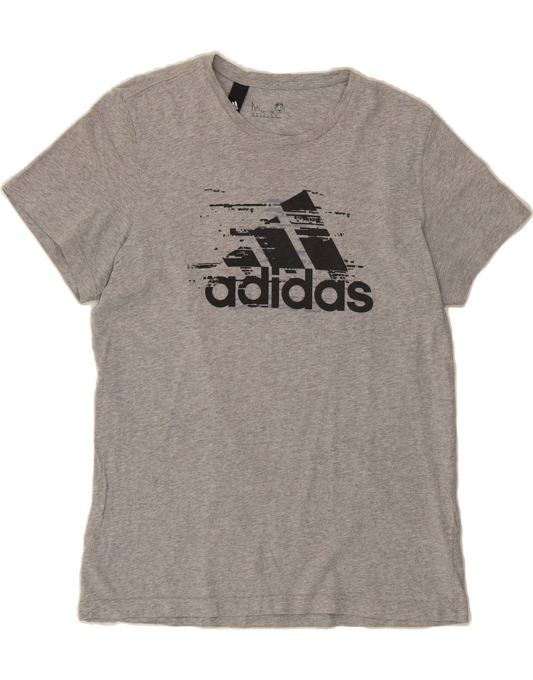 ADIDAS Mens Graphic T-Shirt Top Medium Grey Cotton Vintage Adidas and Second-Hand Adidas from Messina Hembry 