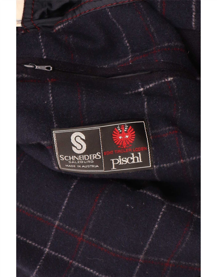Płaszcz męski Schneiders Pischl UK 42 XL, granatowy, wełniany