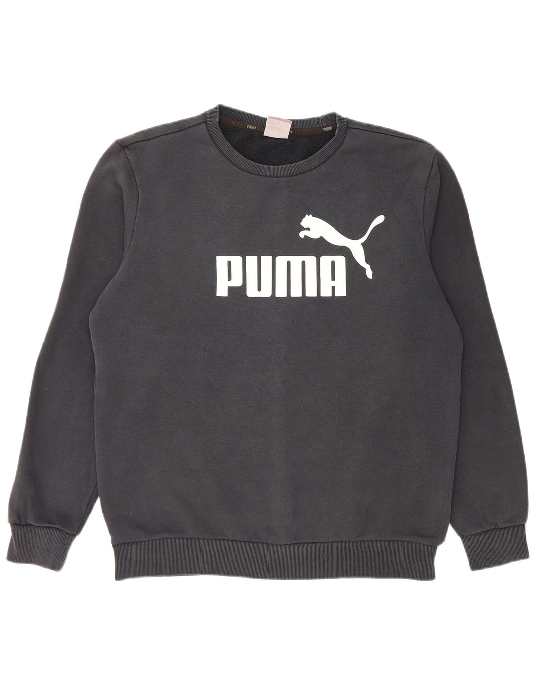 Męska bluza z grafiką Puma, średnia czarna, bawełniana