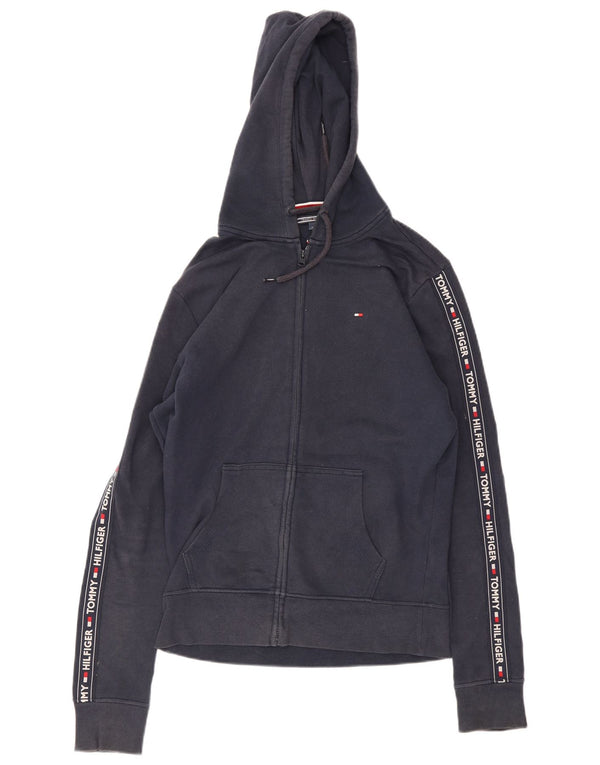 Damski sweter z kapturem i zamkiem błyskawicznym Tommy Hilfiger UK 14, średni granatowy