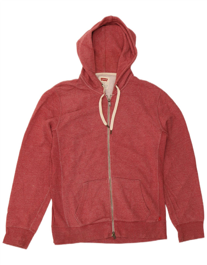Męski sweter z kapturem i zamkiem błyskawicznym Levi's, duży, czerwony, bawełniany