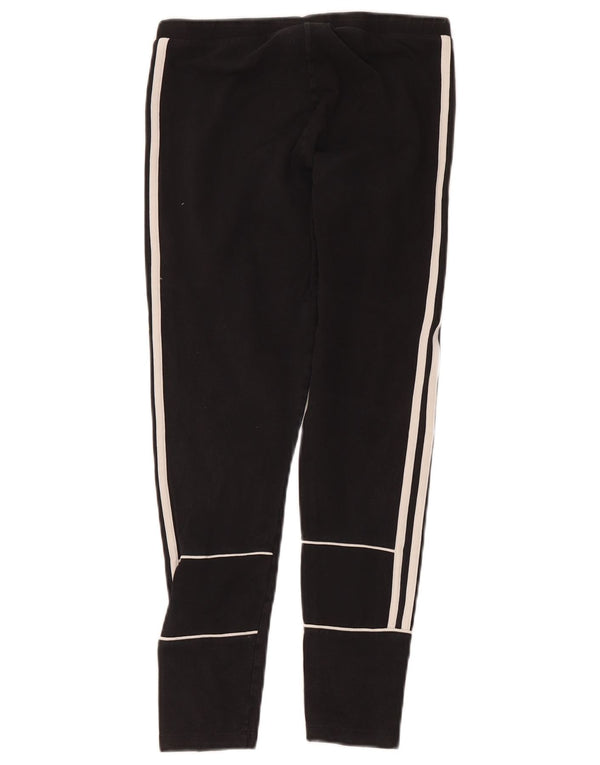 Damskie legginsy Adidas UK 12, średnie, czarne, bawełniane