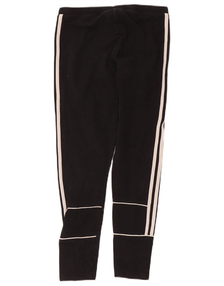 Damskie legginsy Adidas UK 12, średnie, czarne, bawełniane