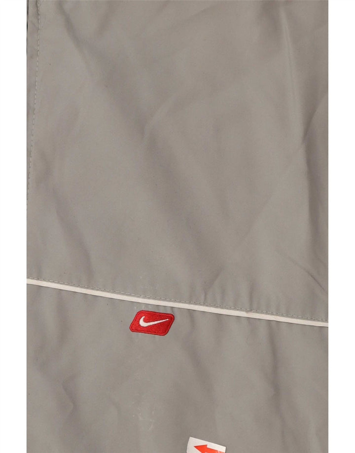 Męska kurtka dresowa Nike, mała, szara, z blokami kolorów, poliester