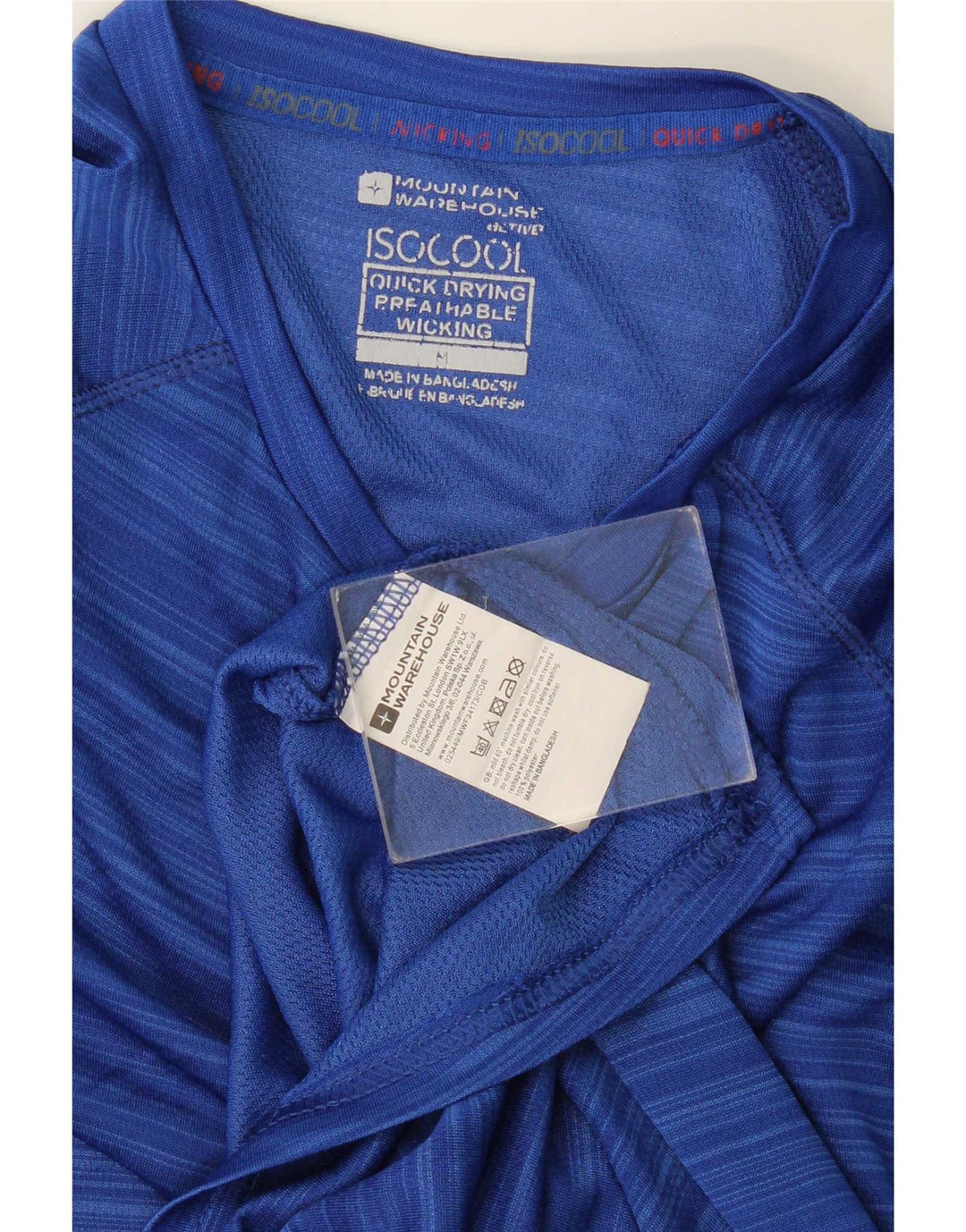 Męski T-shirt Mountain Warehouse IsoCool z poliestru w małe niebieskie paski