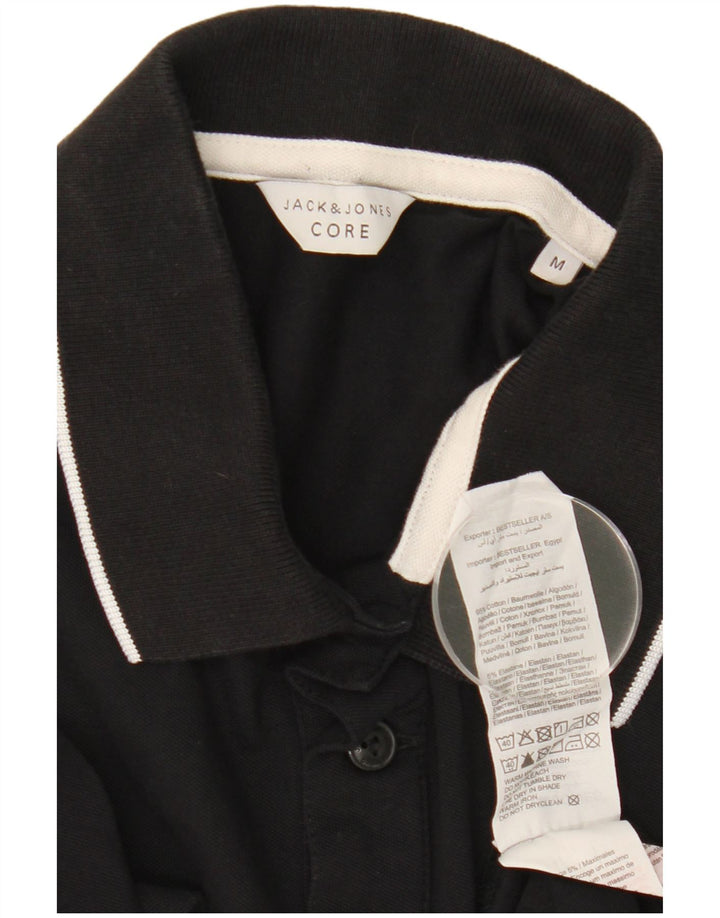 Męska koszulka polo Jack & Jones, średnia czarna, bawełniana