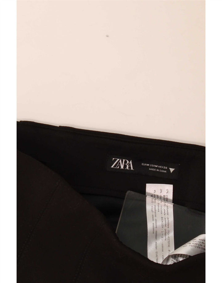 Damska spódniczka mini Zara, średnia W28, czarna, poliester