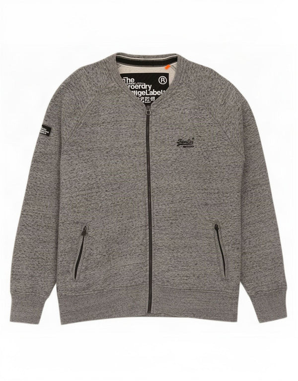 Męska bluza dresowa Superdry 2XL Szara bawełna w plamki