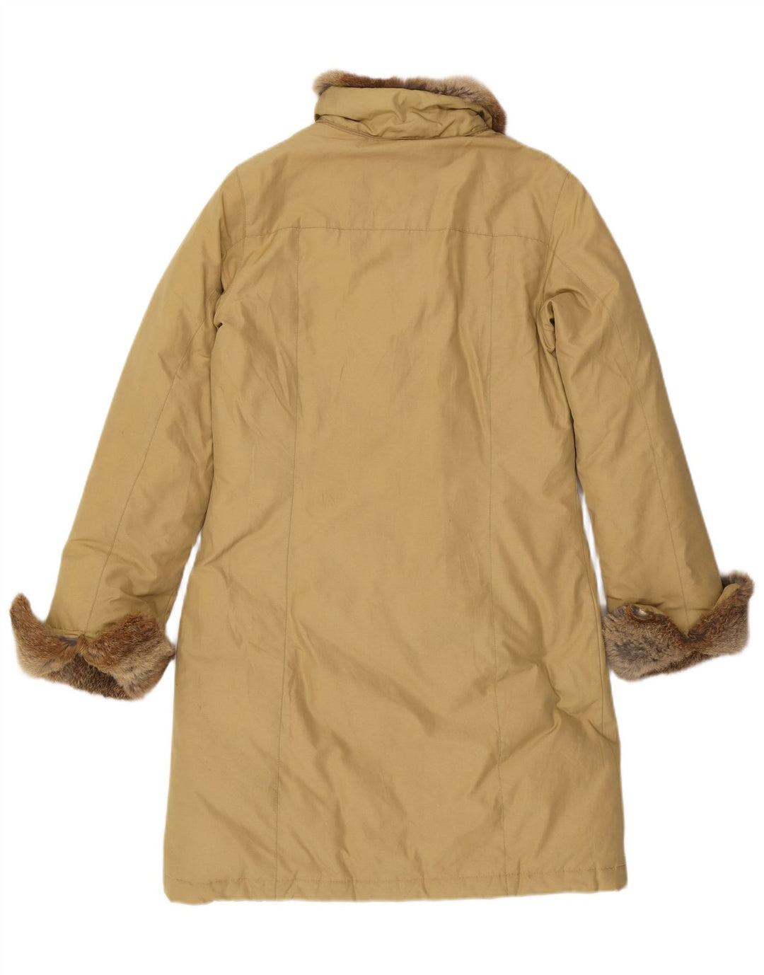 Damski płaszcz puchowy Woolrich UK 14, średni beż, bawełna