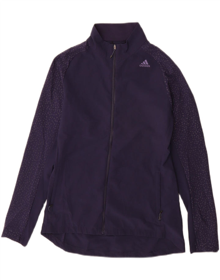 Damska kurtka dresowa Adidas do biegania UK 8/10, mała, granatowa