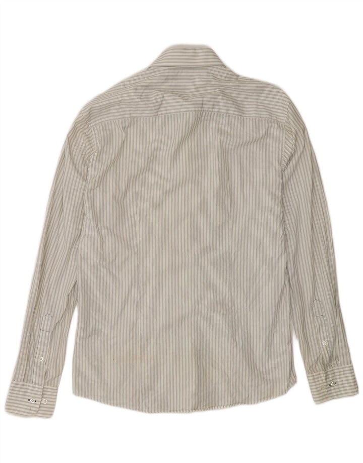 Koszula męska Jack & Jones, bawełniana w średnie białe prążki