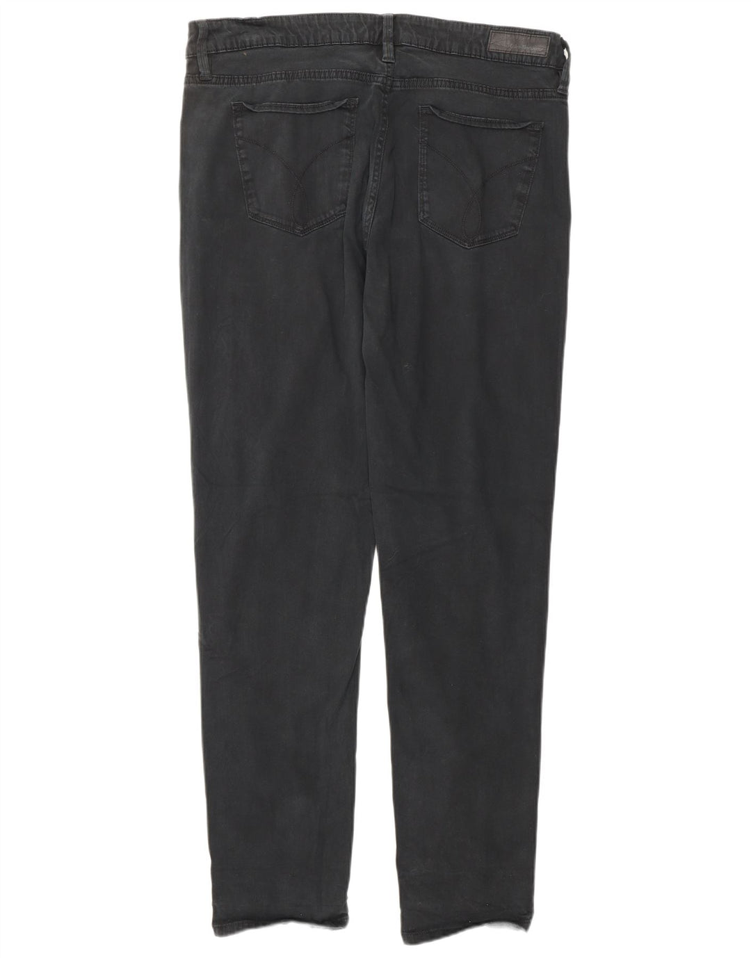 CALVIN KLEIN Damskie jeansy slim US 14 XL W34 L32 Czarne bawełniane