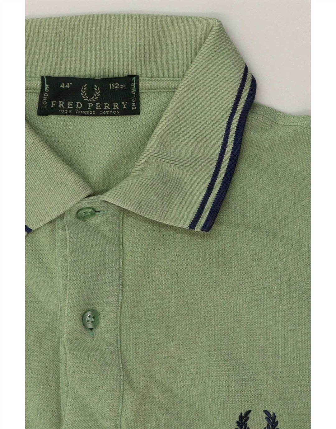 Męska koszulka polo Fred Perry, średnia zielona bawełna