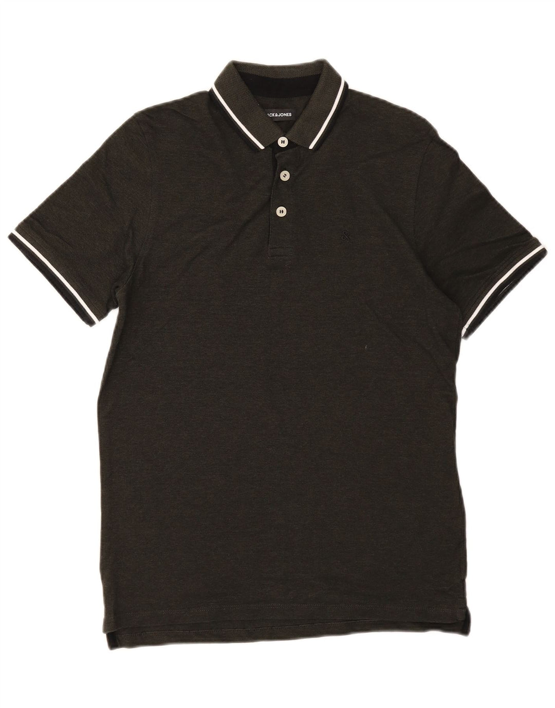 Męska koszulka polo JACK & JONES, bawełniana w średnie zielone paski