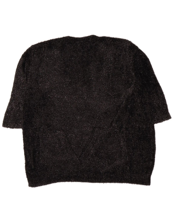 Damski sweter z okrągłym dekoltem Hobbs 3/4, UK 18 XL, czarny, nakrapiany