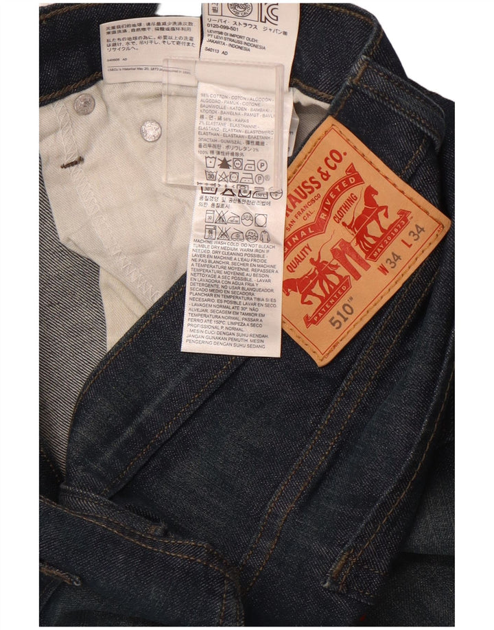 Męskie jeansy LEVI'S 510 Skinny W34 L30 Granatowa bawełna
