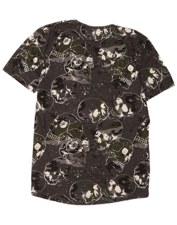 Męski T-shirt męski Jack & Jones o dopasowanym kroju, XL, szary, gotycki