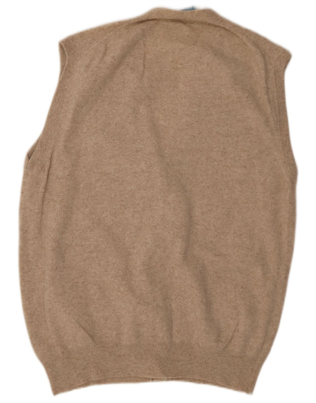 BLUMARINE Damski sweter bez rękawów IT 46 Duża beżowa wełna