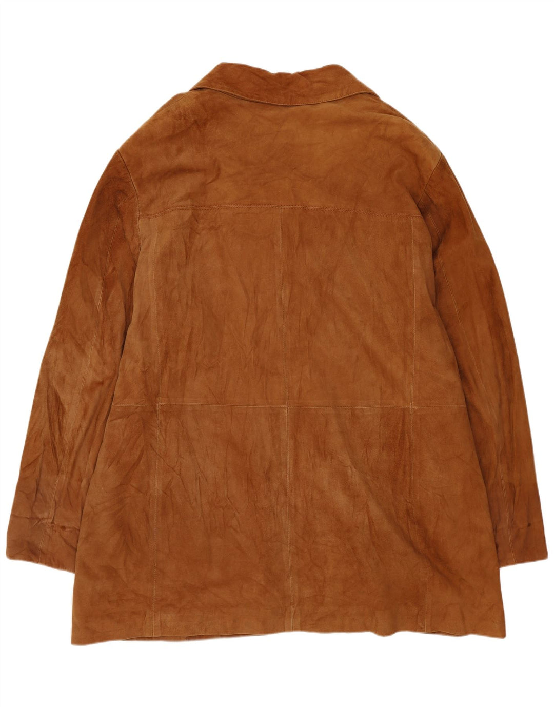 VINTAGE damski zamszowy płaszcz UK 20 2XL beżowa skóra