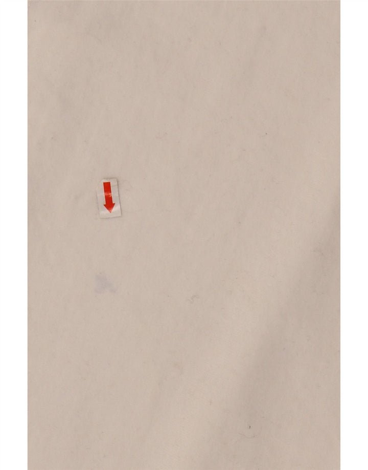 CREW CLOTHING Męska koszulka polo do rugby z grafiką, duża, biała, z blokami kolorów