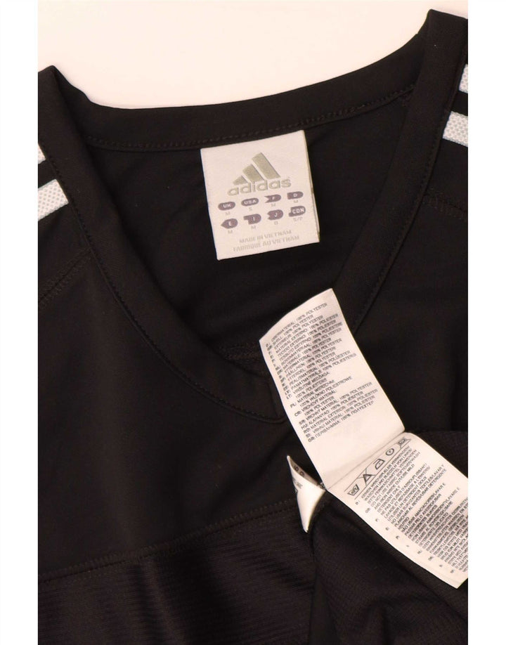 Męska koszulka Adidas Climacool Top, średni czarny poliester z blokami kolorów
