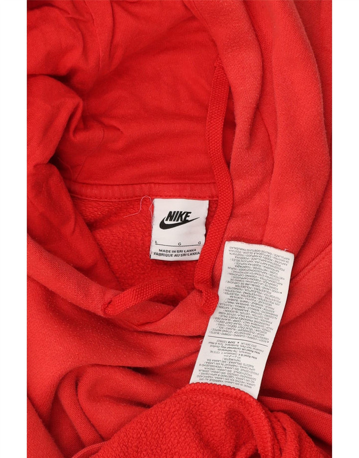 Męski sweter z kapturem Nike, duży, czerwony, bawełniany
