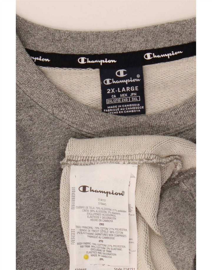 Męski sweter Champion 2XL Szary, nakrapiany bawełniany