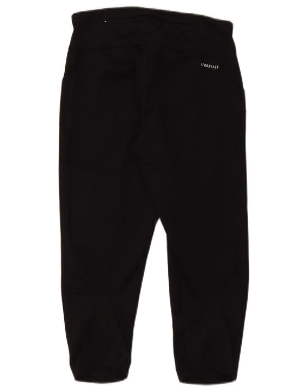 Damskie legginsy Adidas Aeroready Capri UK 8/10, mały, czarny poliester