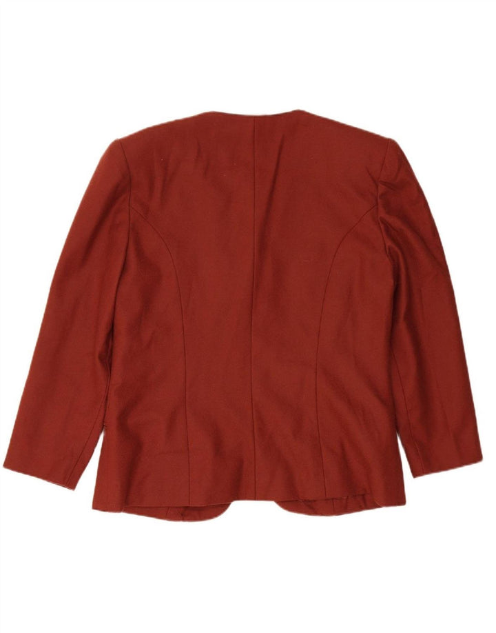 LUISA SPAGNOLI Womens Blazer Jacket IT 48 XL Burgundy Acetate