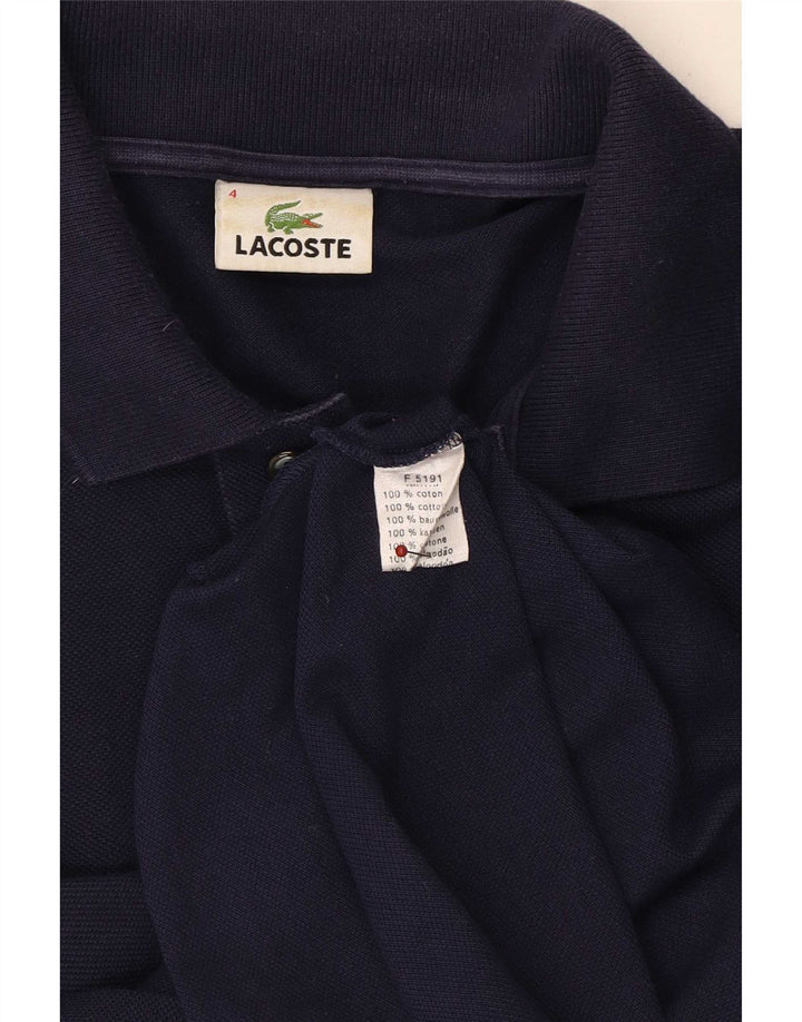 Męska koszulka polo Lacoste z długim rękawem, rozmiar 4, średnia, granatowa, bawełniana
