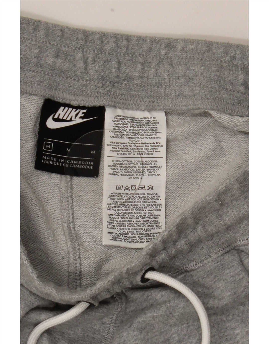 Męskie spodenki sportowe Nike z grafiką, średnioszare, bawełniane w cętki
